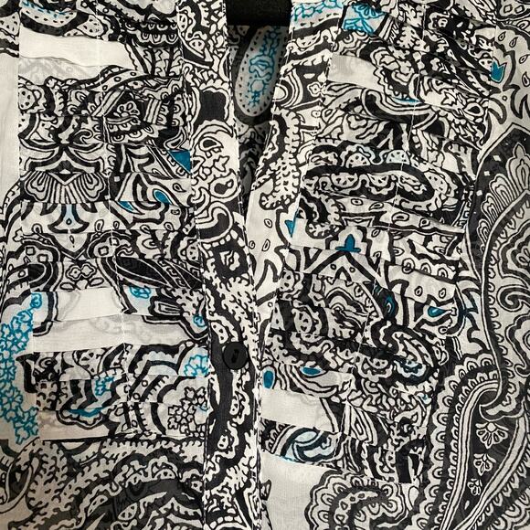 Chico’s Paisley Button Down Blouse 1 Medium - Picture 7 of 7